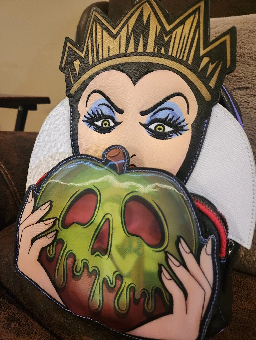 Disney Loungefly Villains Scene Evil Queen Apple Mini Backpack, NWT